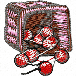 Cherry Embroidery Design 7